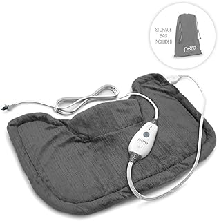 Pure Enrichment PureRelief Neck and Shoulder Heating Pad (Charcoal Gray) - Fast-Heating Technology