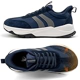 Sosenfer Herren Weite Sneaker|Breite Zehenbox Dämpfung Sportschuhe|Atmungsaktiv Mesh Turnschuhe |Leichte rutschfeste Walkingschuhe für Breite Füße-SHLAN-43
