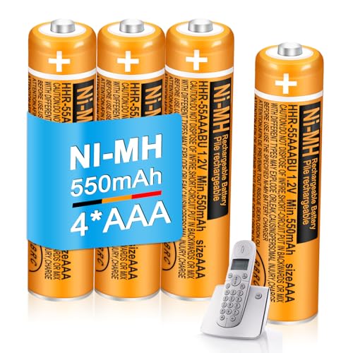 Pile AAA rechargeable HHR-55AAABU pour réparer un combiné Panasonic usé