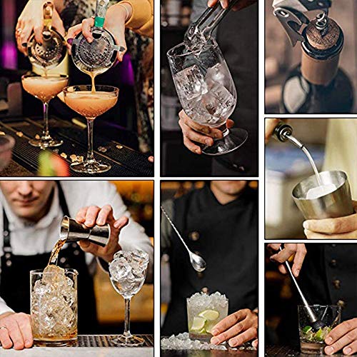 Set de 12 piezas coctelera con soporte acero inoxidable miniatura 6