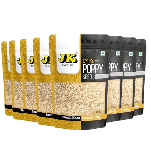 Image of JK Poppy Seeds, 250g| Khus Khus Posto | Whole Khus Khus | Posto Dana | Indian Posto Dana | Khas Khas | 100% Pure (2Kg) (250gx8)