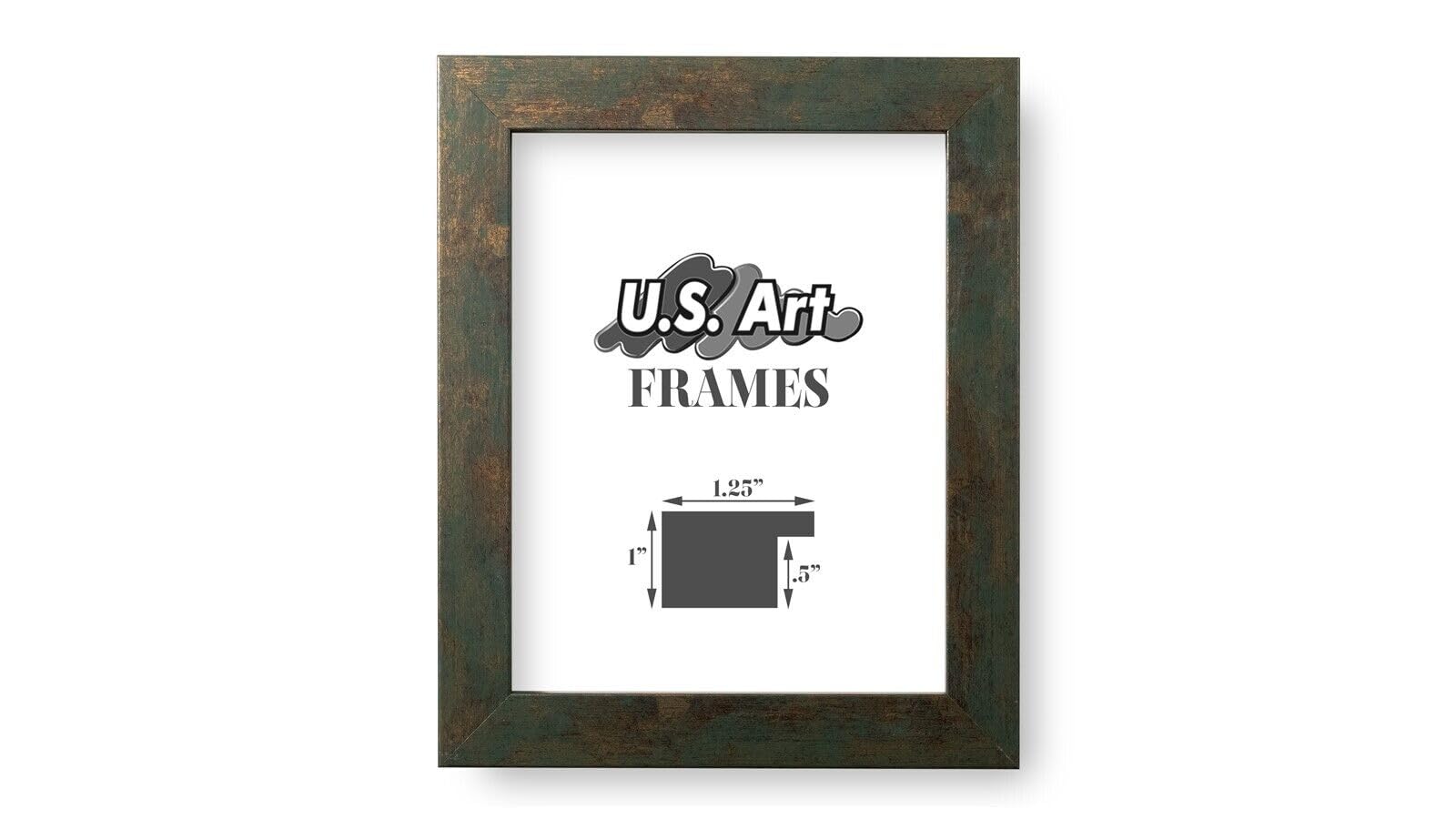 US Art 18x26 Tarnished Bronze Flat 1.25 Inch, Smooth Wrapped Finish Wood Composite Wall Decor Picture Poster Frame