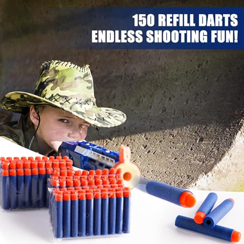 Mlikero 150 Pfeile Darts Schaum Munition kompatibel passend für Nerf Gun Elite, Refill Darts passend für N-Strike Elite Series Blasters… – Ansicht 5