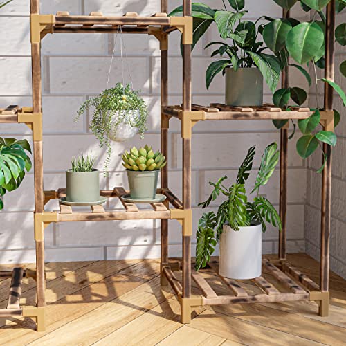 New England Stories PS-PIPE-8 Plant Stand Indoor, Outdoor Wood Plant Stands thumb #6