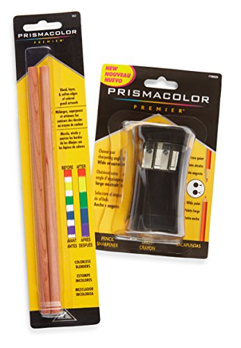 Prismacolor Premier Colorless Blender Pencils, 2 Pack (962) with Premier Pencil Sharpener (1786520)