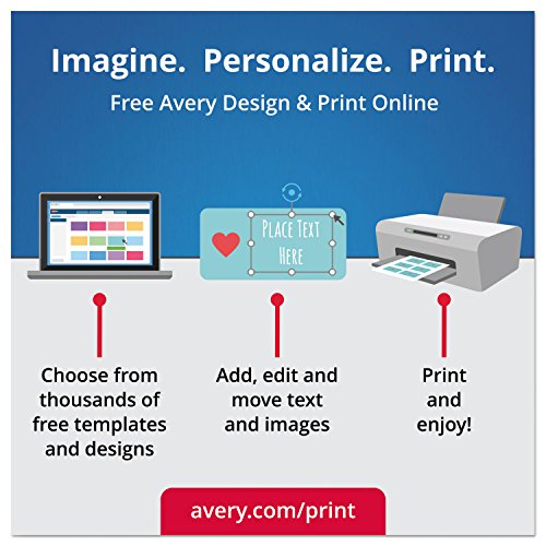 Image of Avery Printable Round Labels, Sure Feed Technology, Glossy White Labels, 2 inch Diameter, Permanent Adhesive, Laser /Inkjet, 120 Total (22807)