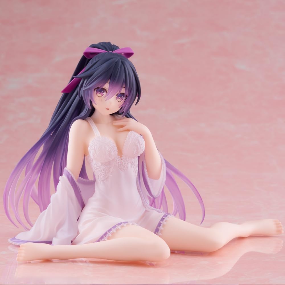 LUNK Yatogami Tohka Figure 13cm Sitting Position Pyjamas Action Figures Anime Statue Desktop Decoration Collection Gifts for Fans
