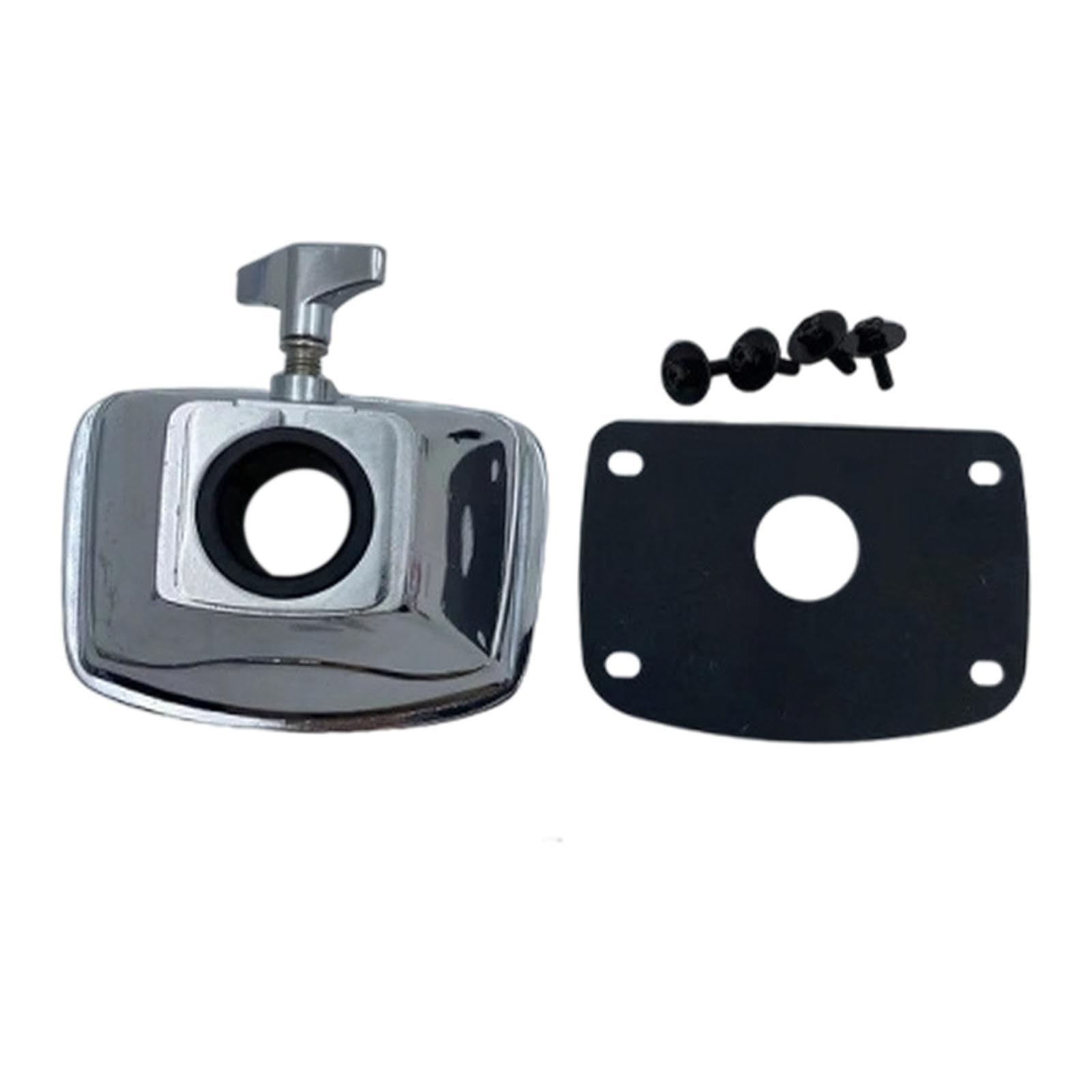Generic Tom Cymbal Holder Clamp, Zinklegierung Tom Cymbal Holder, Clamp Bass Drum Tom Mount Bracket, Zinklegierung Schlagzeug-Halter, Metal Sturdy Instrument Parts Drum Holder Base Plate, 5cmx9cm