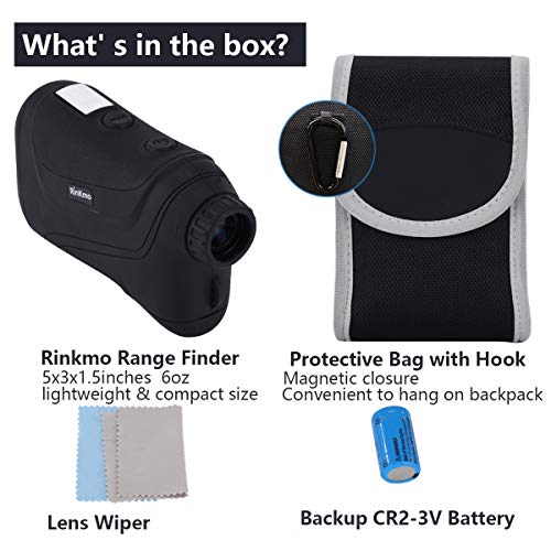 image for RINKMO Hunting/Golf Rangefinder 1100 Yards, with Slope1000 Meters Supe