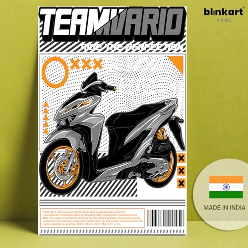 Image of BLINKART Honda VarioCar Posters Sticker Gift Items for Boys Room Wall Decor || Comes with Double-Sided Tape|| Decoration Bedroom Living Room Office Studio Decor | 12x18 In (A3) - CAR-285