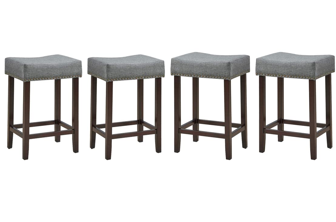 Buy ERGOMASTER Bar Saddle Stools Set of 4, 24 Inch Counter Height Bar