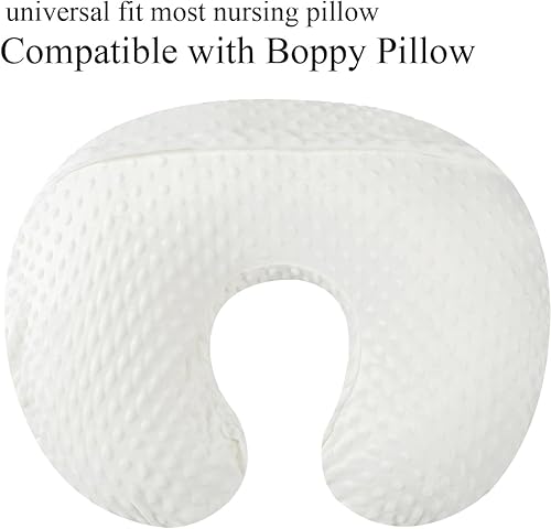 Miniatura 10 de Minky - Juego de 2 fundas de almohada de lactancia, ultra suaves, compatibles con almohada Boppy, almohada estándar para bebé, niño, niña, gris,