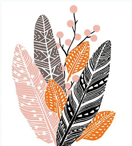 Kit point de croix pré-imprimé cadeau de Noël créatif broderie DIY feuilles 40x50cm