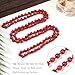 BALIBALI 108 Mala Beads Necklace 8mm Natural Semi-Precious Stone Meditation Long Beaded Necklace Wrap Bracelet Handmade Gemstone Jewelry for Women Men (Red Turquoise)