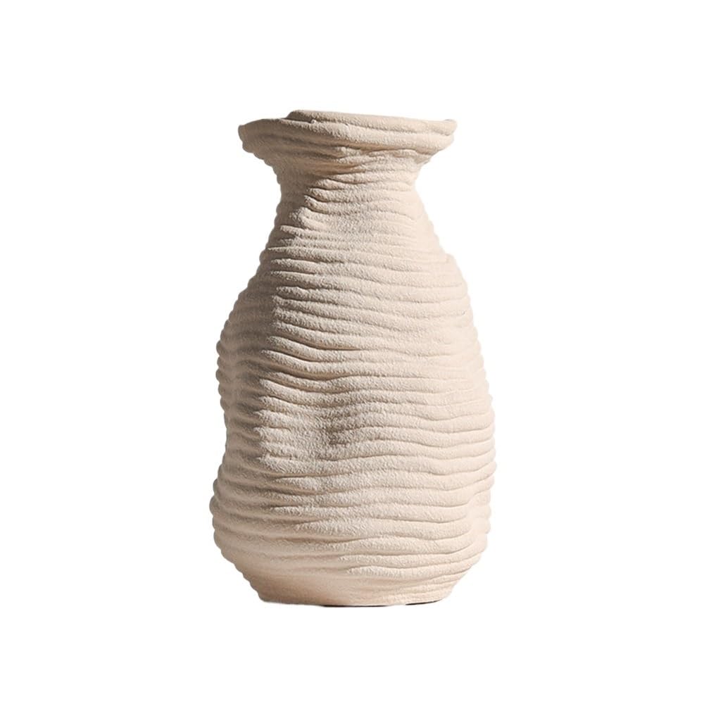 B3f7m4r9j2 One Color Vase Irregular Retro Ceramic Vase Arrangement Living Room Flower Furniture Decoration