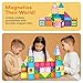 PicassoTiles 101 PCs Magnetic Tiles Building Blocks with Car & Drawstring Carry Bag Toy Storage Magnet Block for Toddlers Kids STEM Toy Set Educational Tile Learning Brain Development Ages 3+ PC101