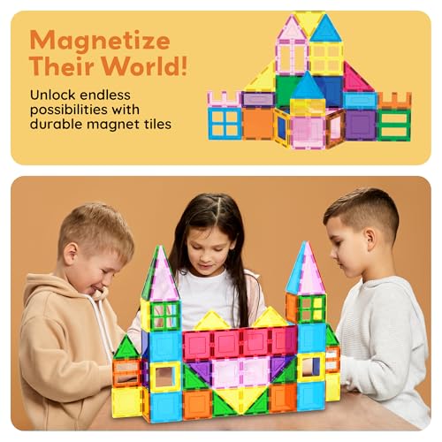 PicassoTiles 101-Piece Magnetic Building Set with Car & Bag — view 7