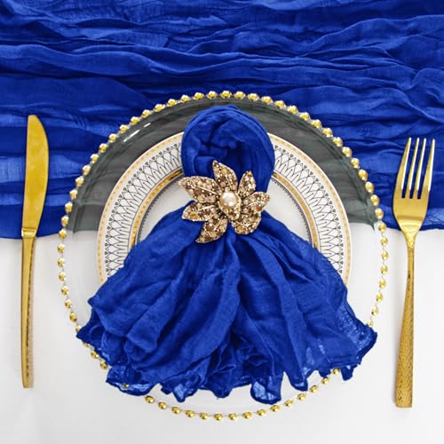 Servilletas de tela premium 20 x 20 pulg. azul real x6 miniatura 1