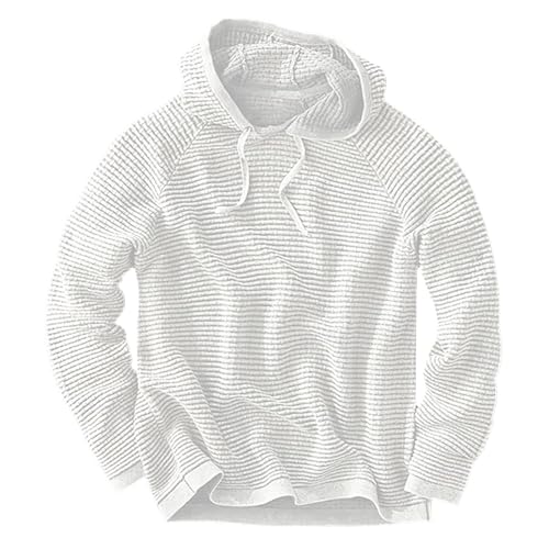 Sweat à capuche pour homme Pro 5 blanc XL pull manches longues épais