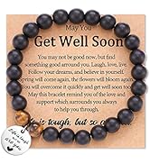 Get Well Soon Gifts for Women/Men, Natural Stone Life is Tough But So are You Bracelet Inspiratio...