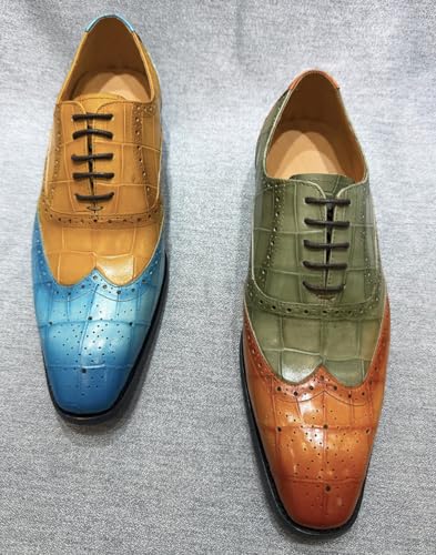 Santimon Men’s Dress Shoes Formal Oxfords - Fashion Comfotable Genuine Leather Derby for Weddings, Business4