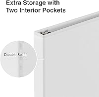 Vista 6 de Staples Carpeta económica de 3 anillas de 1/2 pulgada, color blanco, 24/cartón (23740/21682VS)