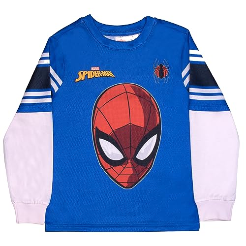 Marvel Spider-Man Boys Long Sleeve Active Mesh T-Shirt 3-Pack, Spiderman 3-Piece Bundle Set4