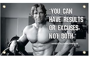 Arnold Schwarzenegger Flag -"You Can Have Results Or Excuses. Not Both."