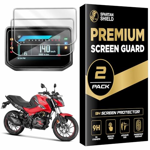 Image of Spartan Shield Digital Cluster Screen Guard For NEW 2025 HERO XTREME 125R Bike 2025 || TFT Instrument Cluster Console Protector || Xtreme125R Connect Accessory [Not Tempered Glass] (Xtreme 160R [Pack-2])