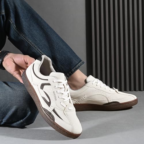 Image of Cruiser Men's Low-Top Sneakers | Chunky Platform Cushioned Insole | Trendy & Stylish Modern Lace-Up Athletic Shoes with Wave Graphic Side Panels| Retro Street Style Casual Walking Footwear (2658)