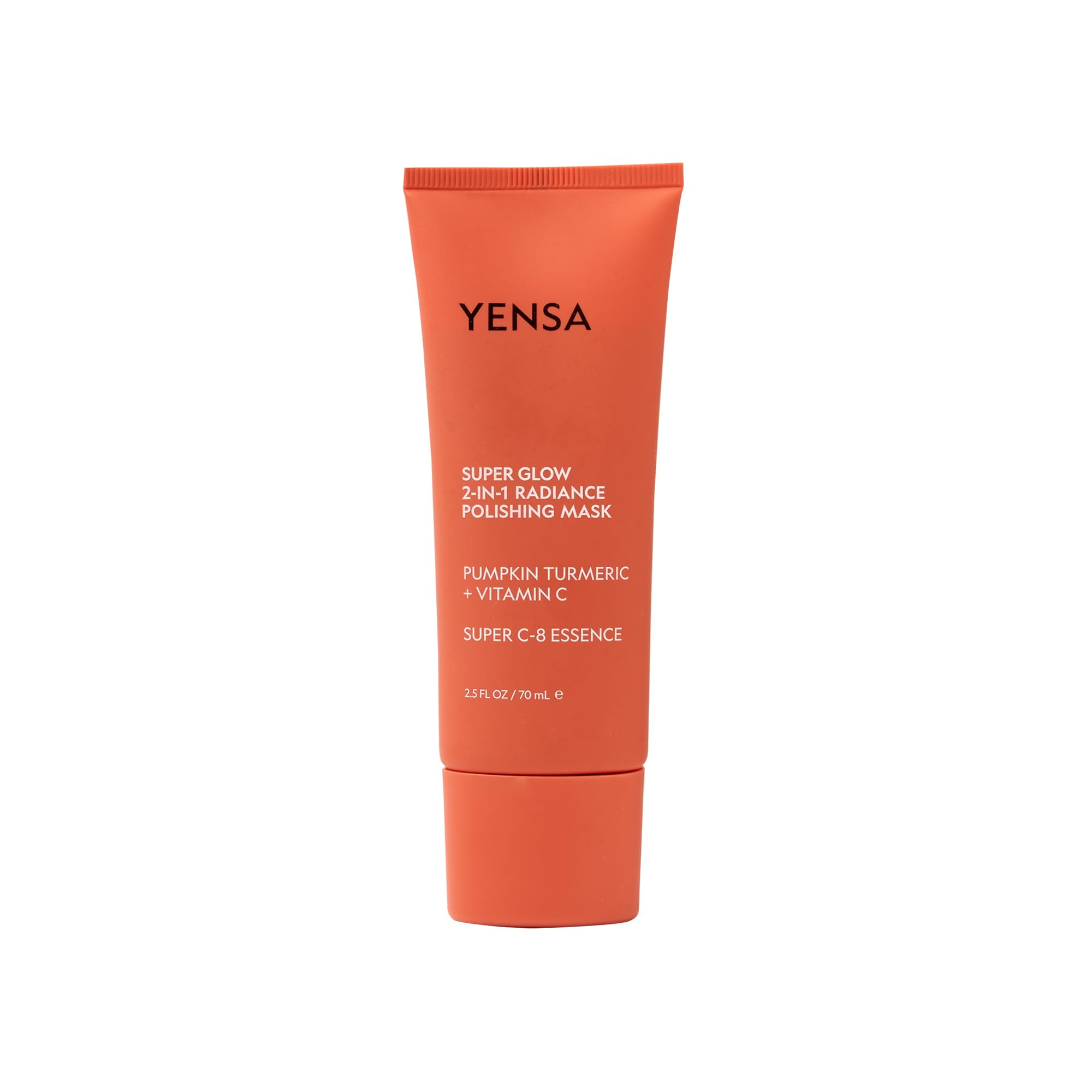 YENSA Super Glow Radiance Polishing Mask - 2-in-1 Face Exfoliator & Hydrating Mask with Pumpkin, Turmeric & Papaya - Hydrating, Radiance-Boosting & Soothing Exfoliant (2.5 Fl oz)