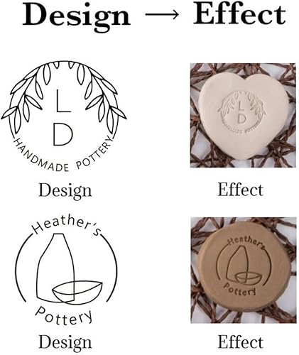 Miniatura 2 de Sello de cerámica  Sello de cerámica personalizado  Sello de arcilla polimérica  Regalo del día del padre  Sello de cerámica  Sello de firma  Firma