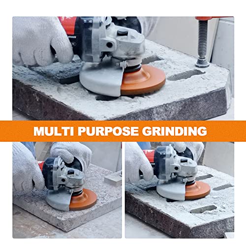 Concrete Diamond Turbo Grinding Cup Wheel,Brschnitt 4-1/2 Inch Angle Grinder Diamond Turbo Row Cutting Wheel For Grinding/Polishing/Cleaning Surface Grinding Granite,Concrete,Stone,Cement,Marble,Rock #TOP2