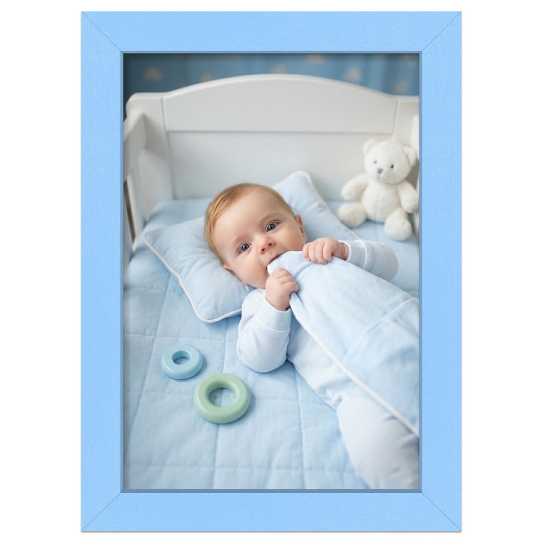 Alison Kingsgate Modern Baby Blue Picture Frame for Photos,Poster - 40X30CM