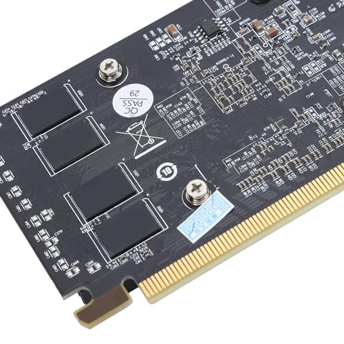 Image of POENVFPO R5 230 Slim Graphics Card For Work Video Edition, 2 GB 64 Bits VGA DVI HD Multimedia Interface, For Office PC, Metal Material