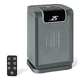 電気ヒーター 小型セラミックファンヒーター PTC 暖房 2秒速暖 70度首振り 省エネ 1200W 高さ26cm グレー