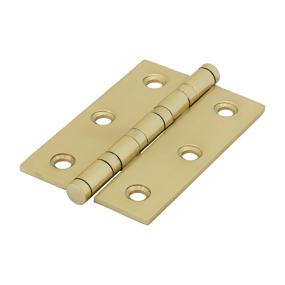 Timco Gold - Performance Ball Race Hinges - Solid Brass - Polished Brass (Size 76 X 50-2 Pieces)