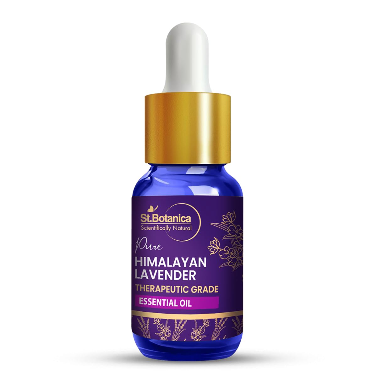St.Botanica Pure Himalyan Lavender Essential Oil, 15ml with 100% Pure & Natural Pure Himalyan Lavender Essential Oil | No Parabens & Sulphates | Cruelty Free & Vegan