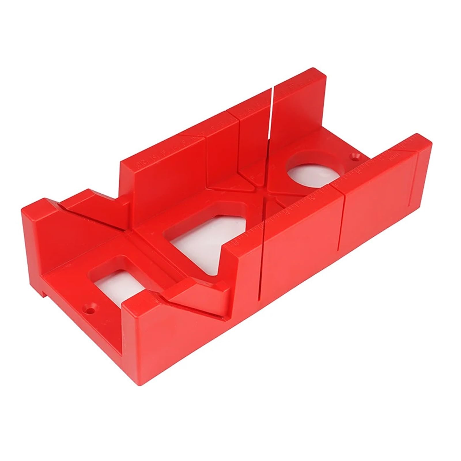 Dhyuacn Red Mitre Saw Box Woodworking Miter Saw Box 45 90 Degree Cabinet Wood Gypsum Oblique Angle Cutting Tool Coving Mitre