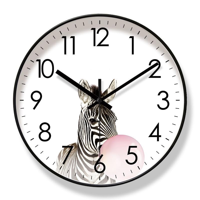 Horloge murale pour chambre d'enfant et salon style cerf mignon
