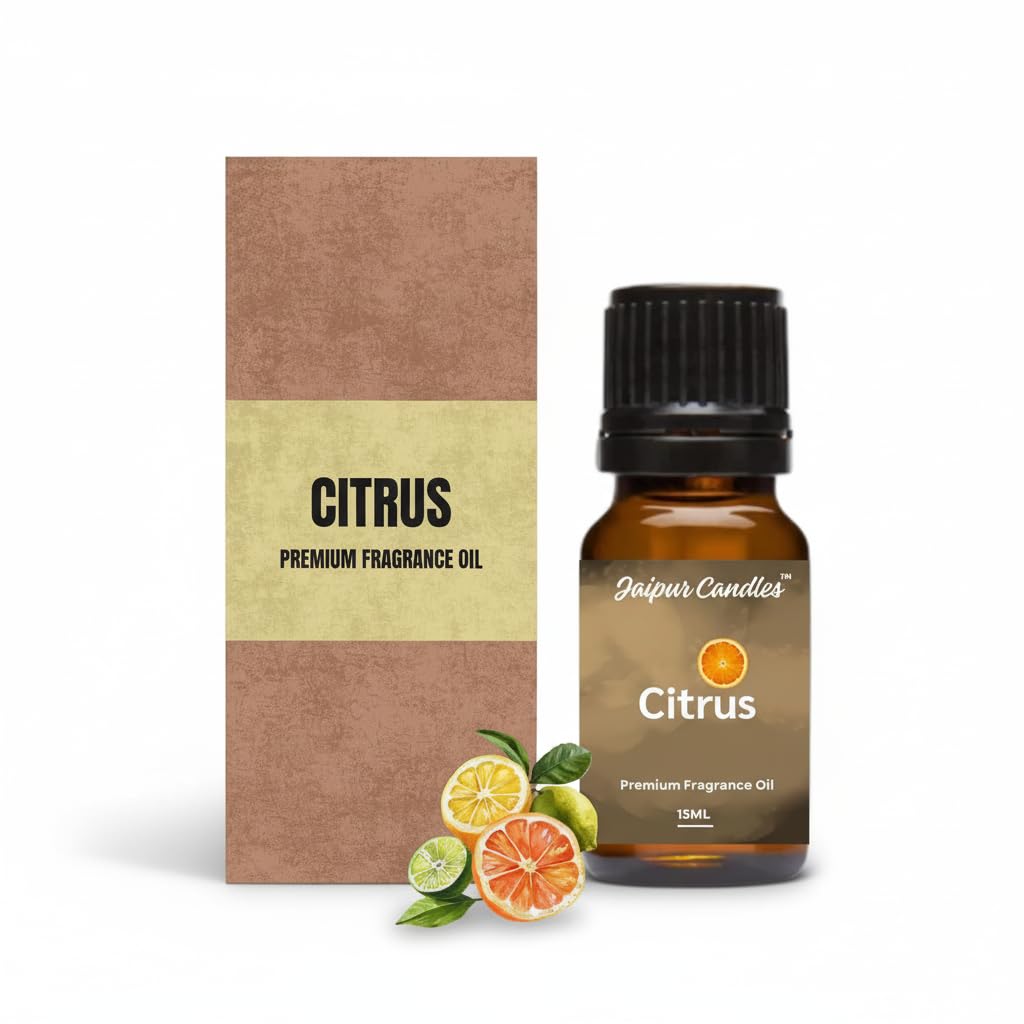 Citrus Fragrance Oil | 15 ml | Aroma Oil for Home Fragrance | Best for Aromatherapy | Use in Diffusers, Candles, Air Fresheners (15ML, Citrus)