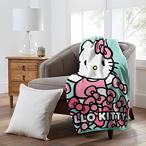NORTHWEST Hello Kitty So Mint Silk Touch Sherpa Throw Blanket 50 X 60