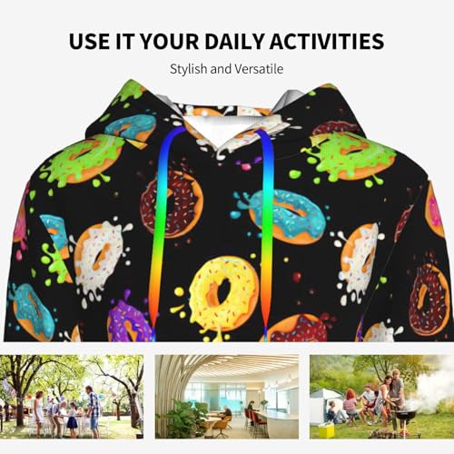 Sweat à capuche donut pull graphique ajusté femme finis les hauts sans forme grâce à sa coupe douce