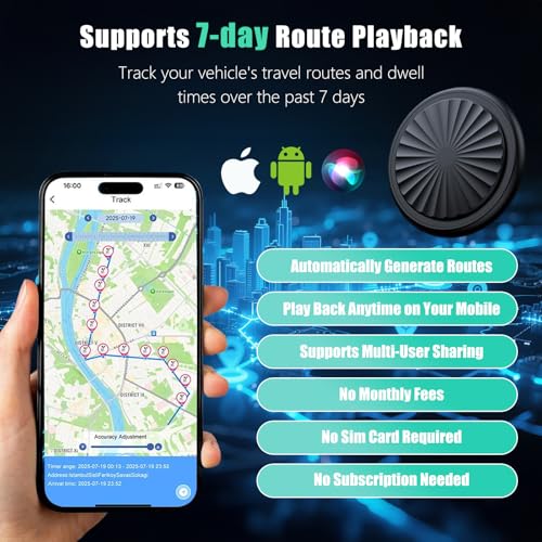 GPS-Tracker Auto für iOS ＆ Android, für Motorrad Fahrzeuge, Ohne ABO Smart Tag Magnet Finder Keine monatliche Gebühren, Vehicles Tracker mit Echtzeit-Standortbestimmung