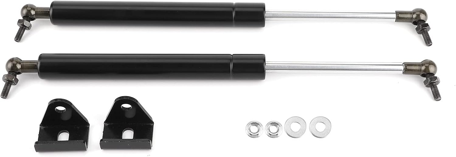 Acouto Aluminum Alloy 2pcs Engine Hood Struts Hydraulic Support Gas Springs Front Bonnet Assist Accessories for Navarra NP300 2014-2018