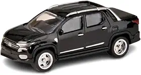 Carro Miniatura 1:64 Fiat Fastback Toro Strada Carrinho Colecionável Pneu Borracha (Strada Preto)