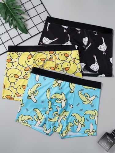 Image of REDX Comfort Mens Underwear Combo|Mens Printed Underwear|Stylish Innerwear for Men's Trunks Imported Nylon Fabric Multicolor Pack of 3
