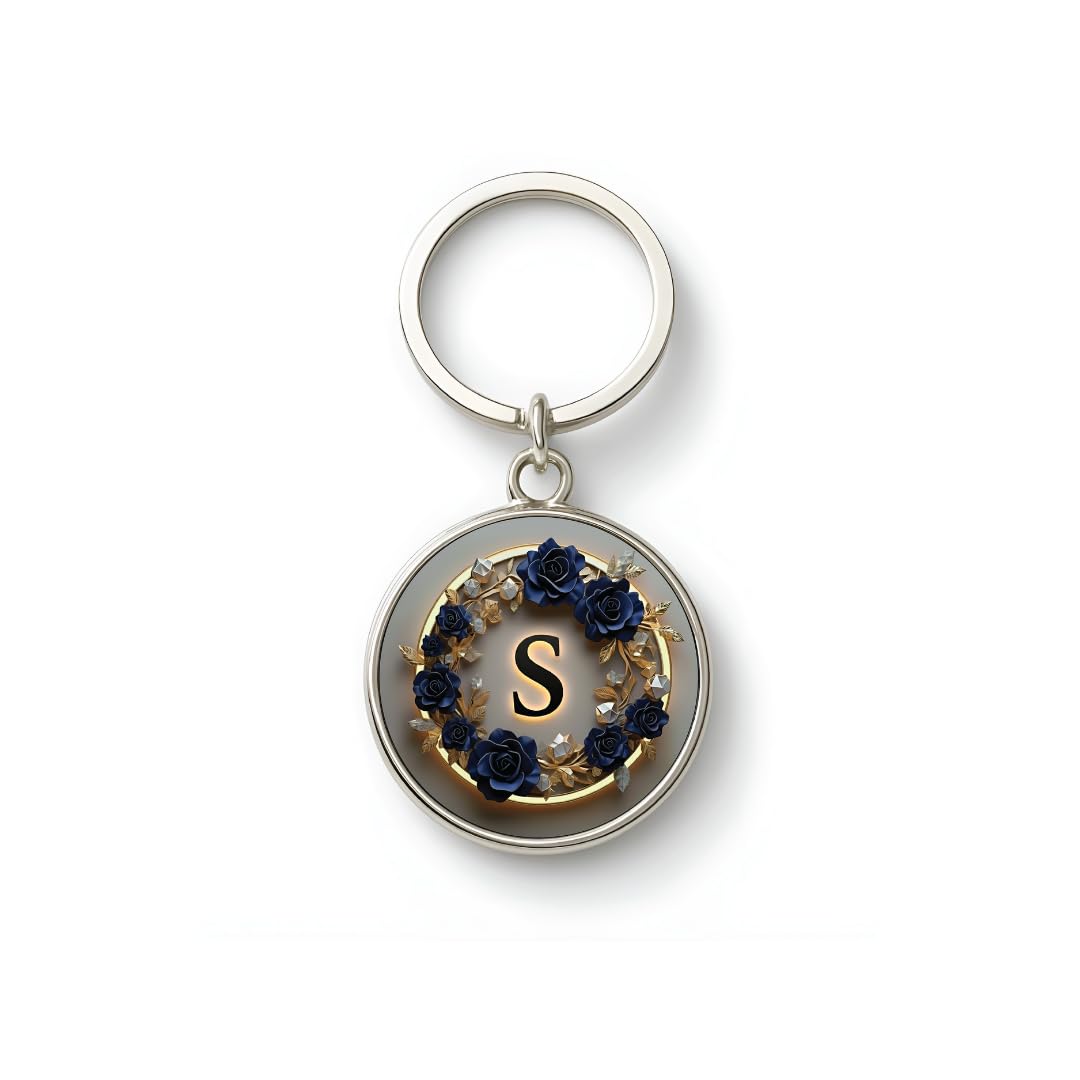 Premium Alphabet & Initial Metal Keychain for Bags & Keys | Double-Sided | Personalized Initial Charm Keyring | Heavy-Duty Metal with Long-Lasting Print | Perfect for Gifting & Daily Use-image-33
