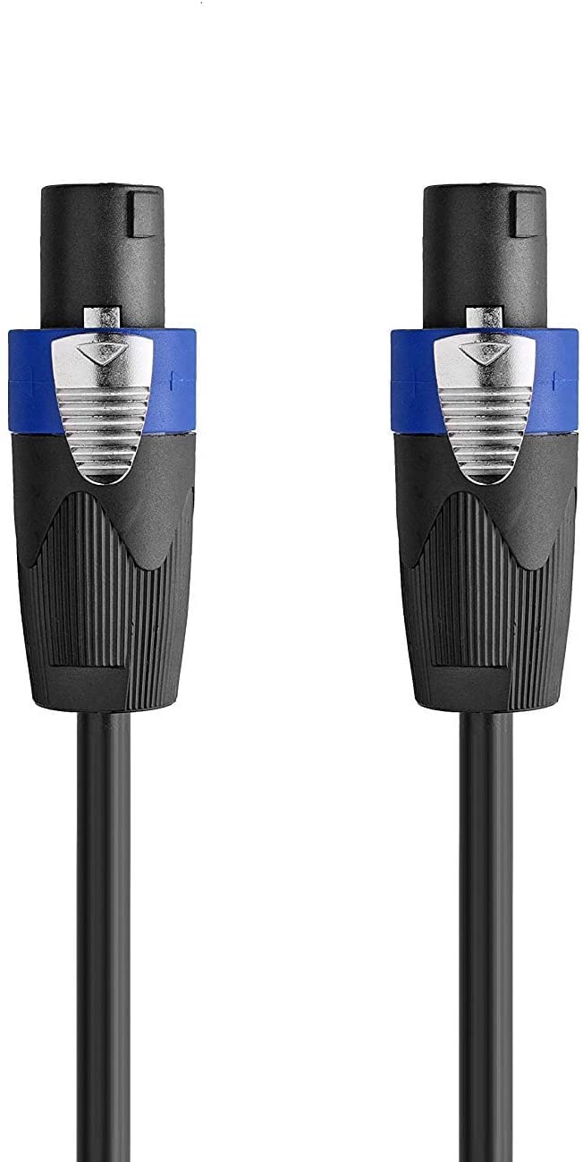 Pro - Cavo da altoparlante a Speakon, 200 m, 12 AWG, resistente, 61 m, 12 gauge, con chiusura a torsione per amplificatore audio, singolo