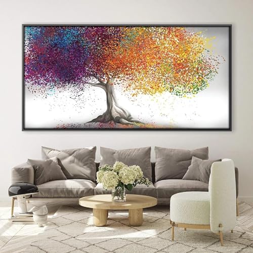 Affiche murale arbre doré grand art mural sur toile de salon